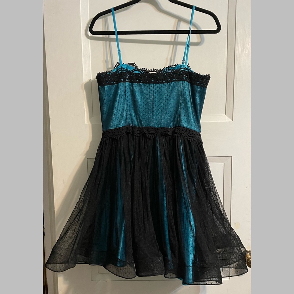 Vintage Betsey Johnson Black and Green Party Dress - Picture 2 of 4